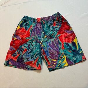Vintage Gant Salty Dog Tropical Shorts Size M Hawaiian Print